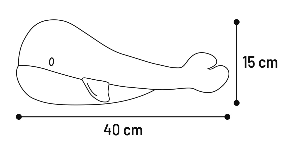 Briquedo resistente Tufflove Baleia 40cm