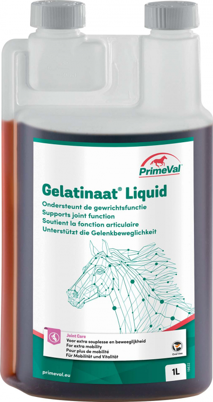 PrimeVal Gelatinaat complemento líquido para as articulações do cavalo