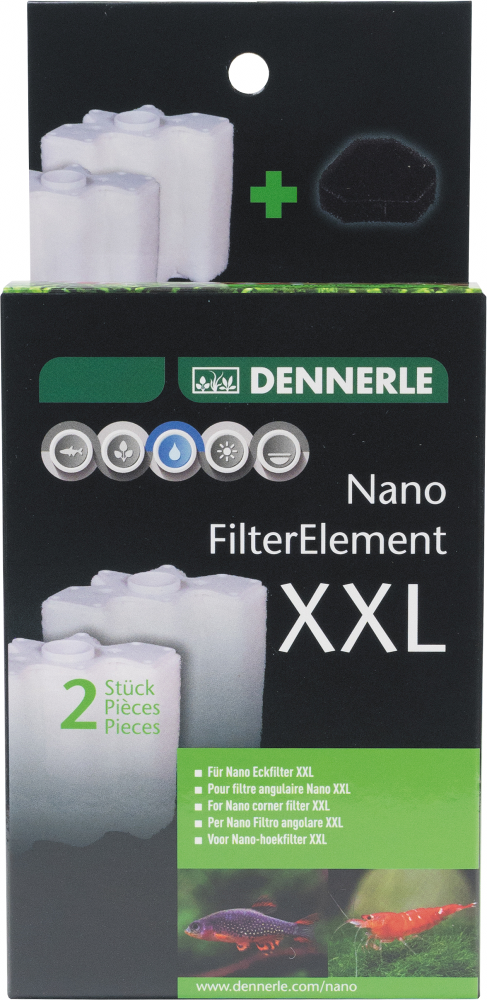 Dennerle Nano FilterElement 100 cartucce per filtro angolare