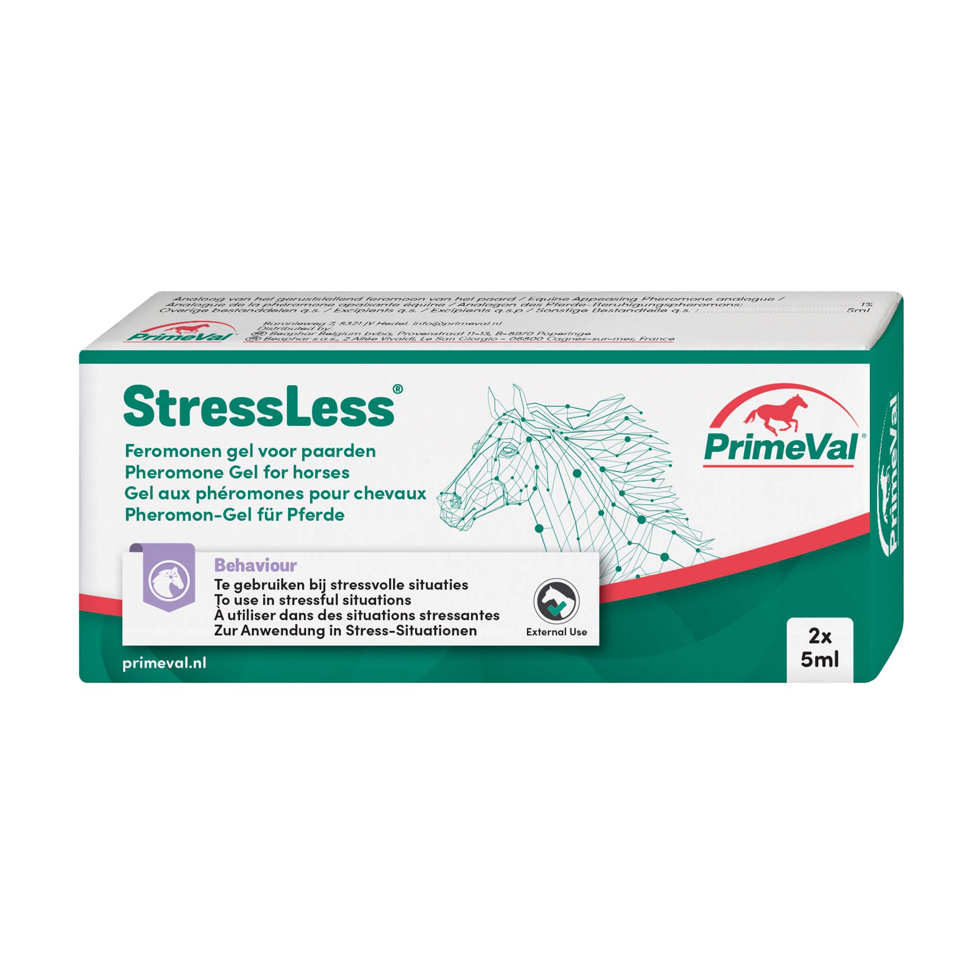 PrimeVal STRESSLESS, gel de feromônio para cavalo
