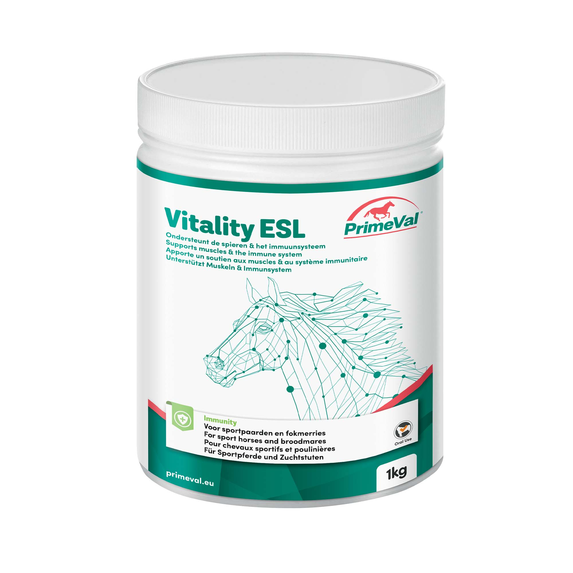 PrimeVal VITALITY ESL Nahrungsergänzungsmittel für die Muskulatur des Sportpferdes oder der Zuchtstute
