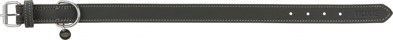 Rustic Halsband aus gewachstem und gealtertem Leder - Grau