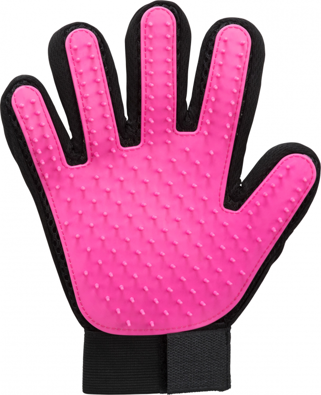 Fellpflege-Handschuh für Katzen, Mesh/TPR rosa/schwarz