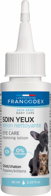 Francodex Augenreinigungslotion 60ml für Welpen und Kätzchen