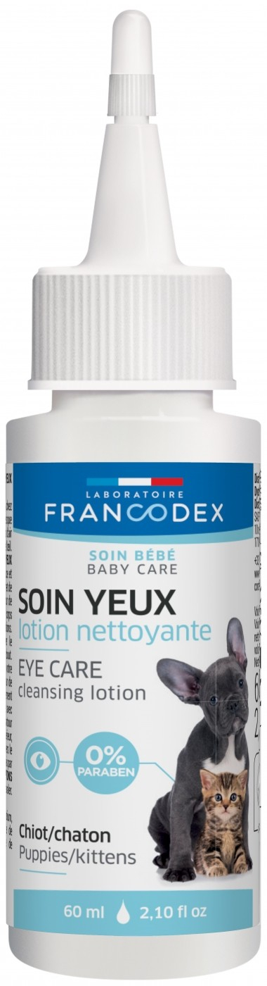 Francodex Augenreinigungslotion 60ml für Welpen und Kätzchen