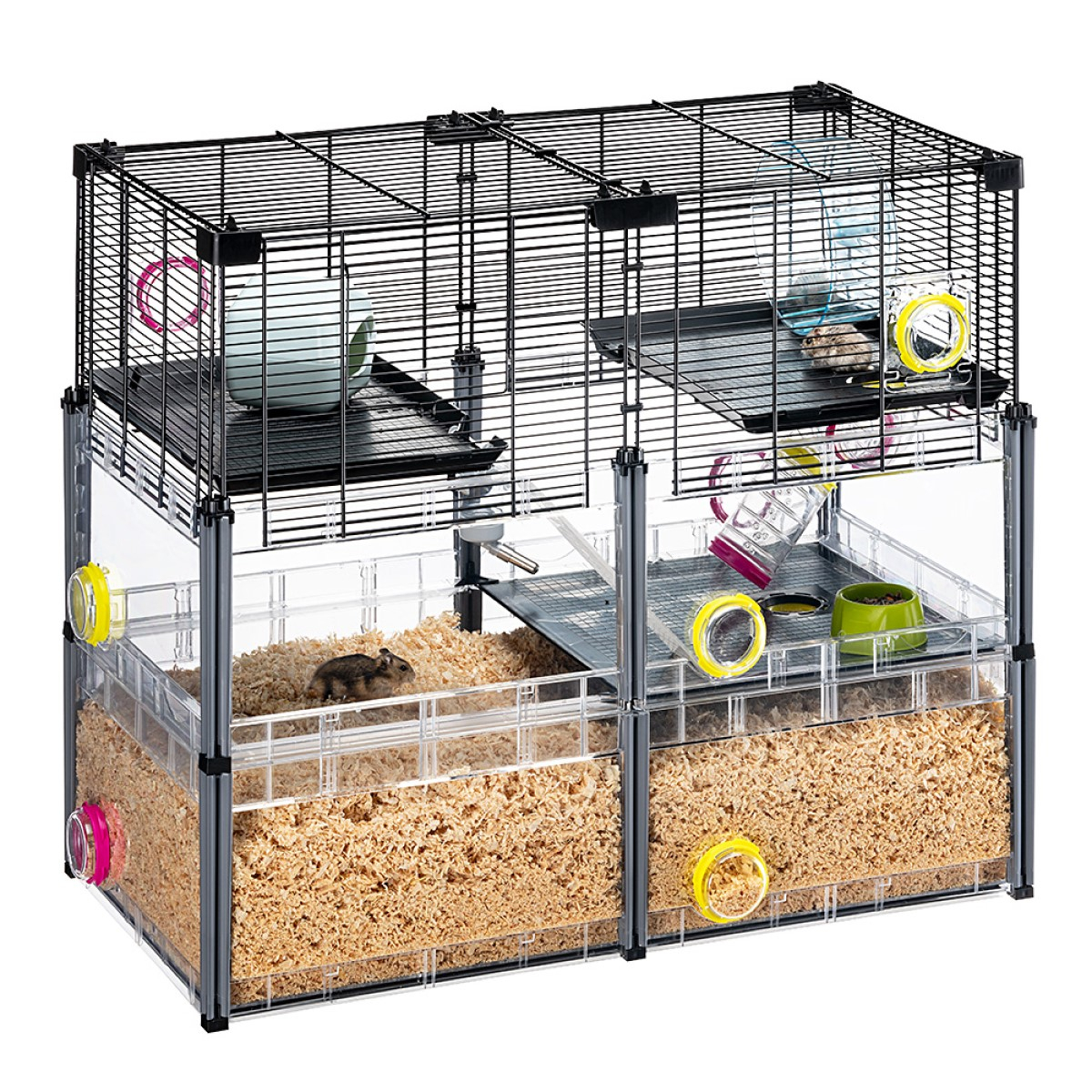 Cage pour Hamster - H62 cm - Ferplast Multipla Crystal 