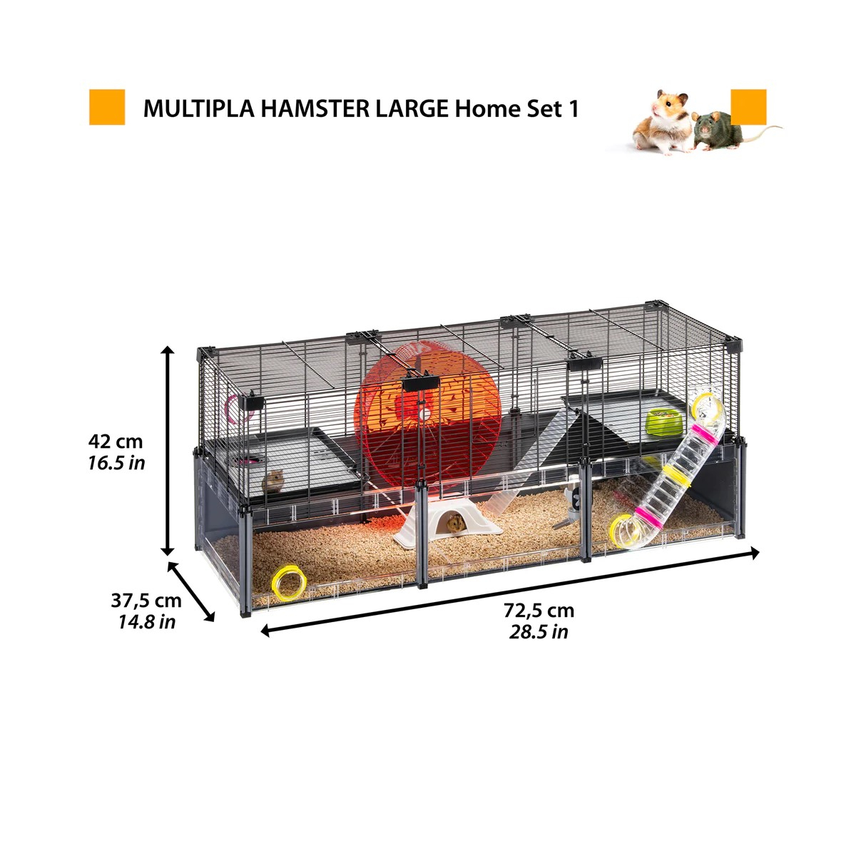Hamsterkäfig - H42 cm - Ferplast Multipla Large