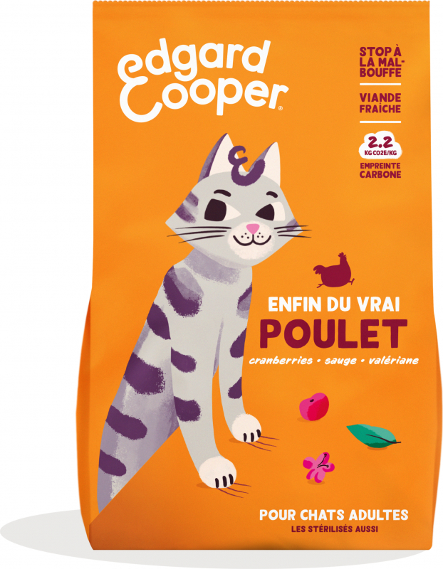 Edgard & Cooper Croquettes Poulet frais Sans Céréales pour Chat Adulte