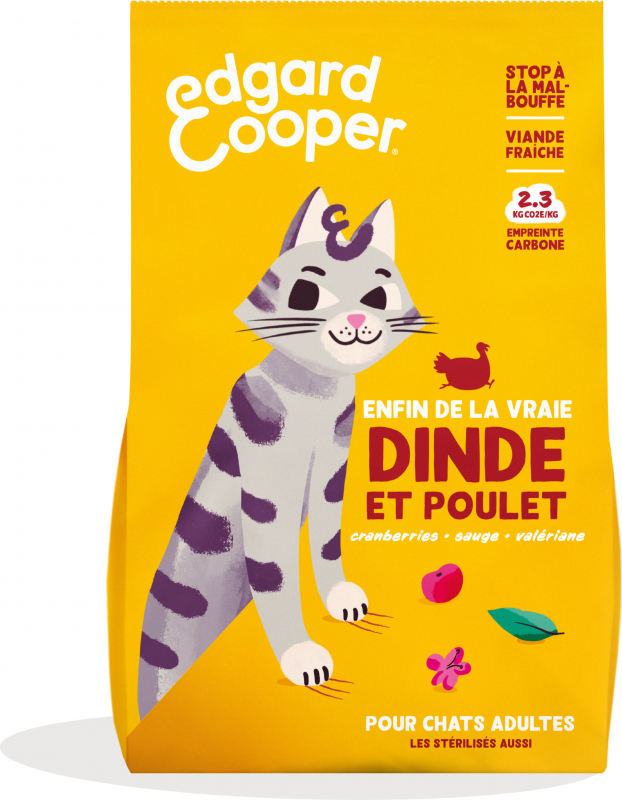 Edgard Cooper Croquettes Dinde Et Poulet Frais Sans Cereales Pour Chat Adulte