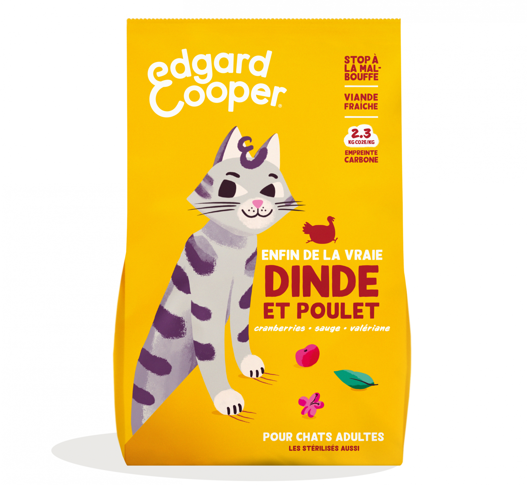 Edgard & Cooper Croquettes Dinde et Poulet frais Sans Céréales pour Chat Adulte