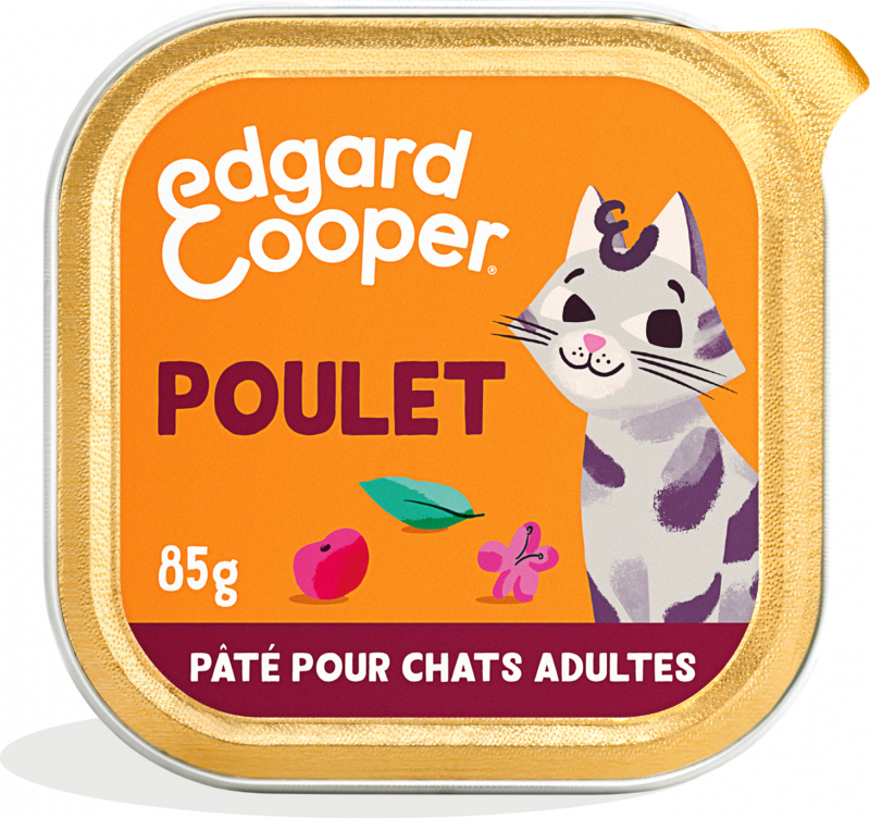 Edgard & Cooper Barquette de Pâtée Poulet frais Sans Céréales pour Chat Adulte