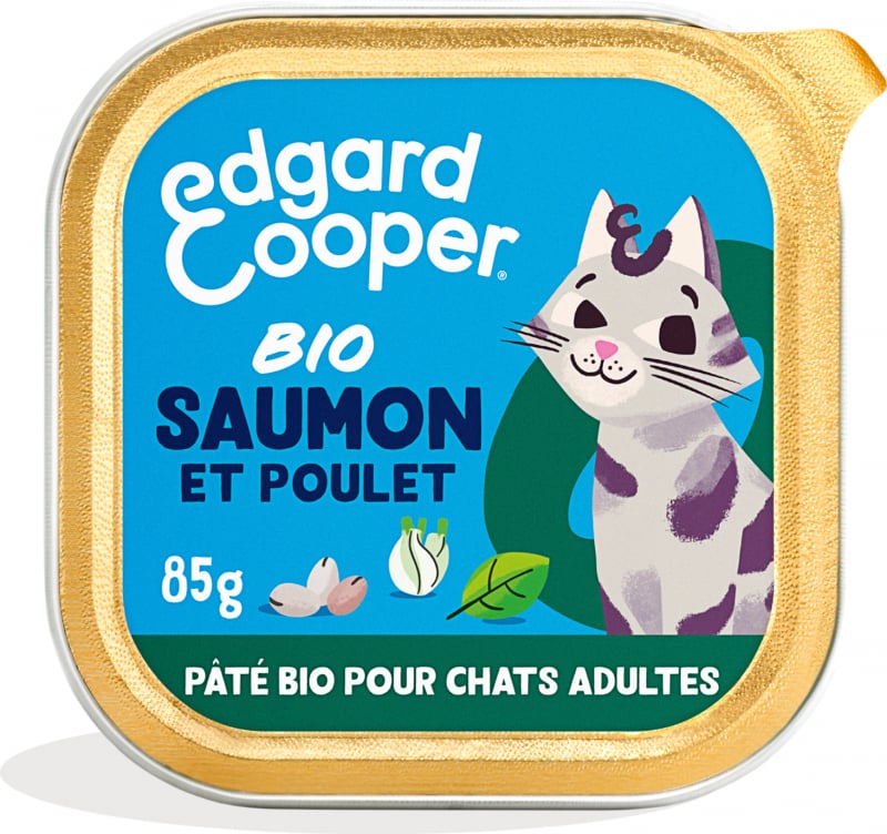 Pâtée pour chat au saumon BIO, 100g