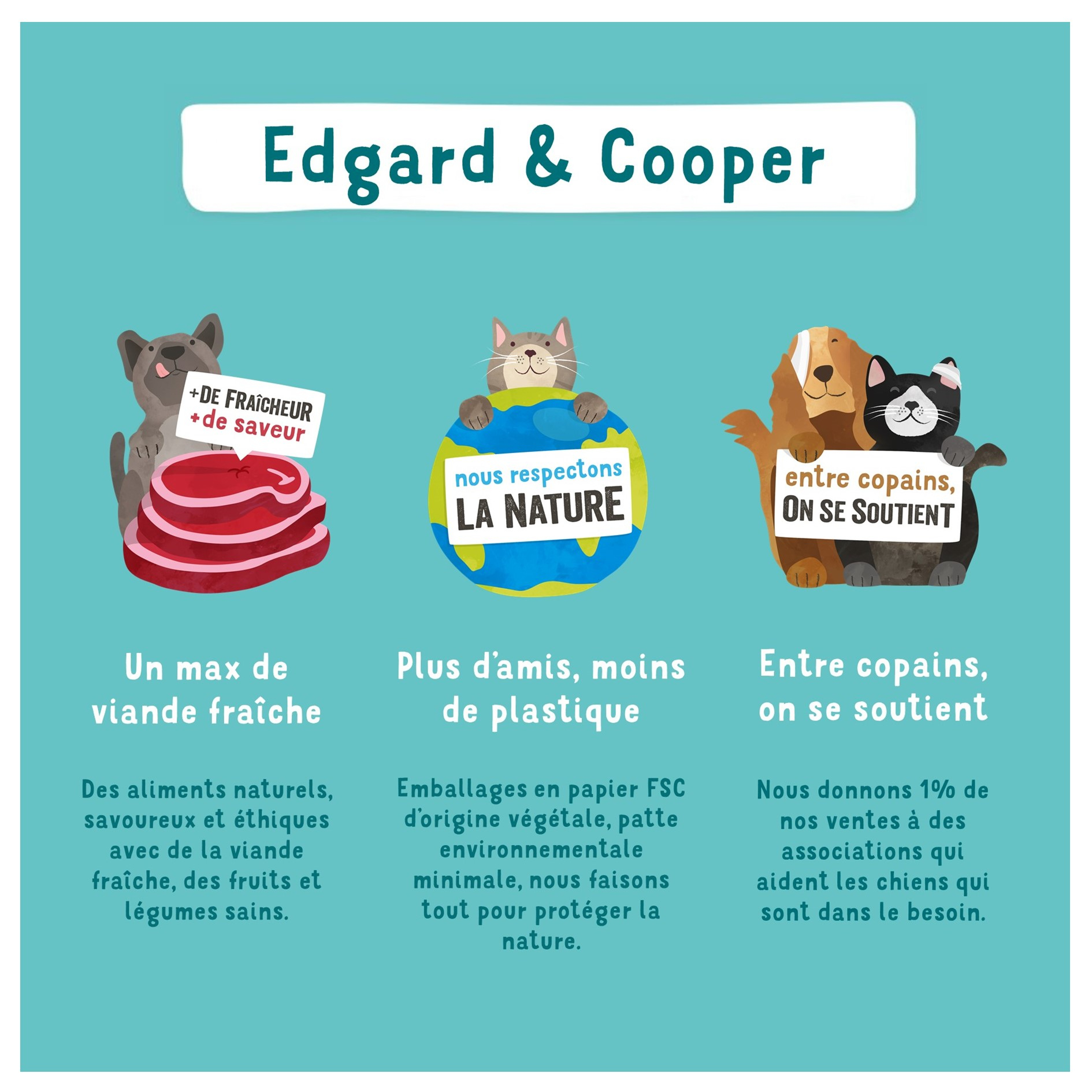 Edgard & Cooper Barquette de Pâtée Poulet et Dinde frais Sans Céréales pour Chat Senior
