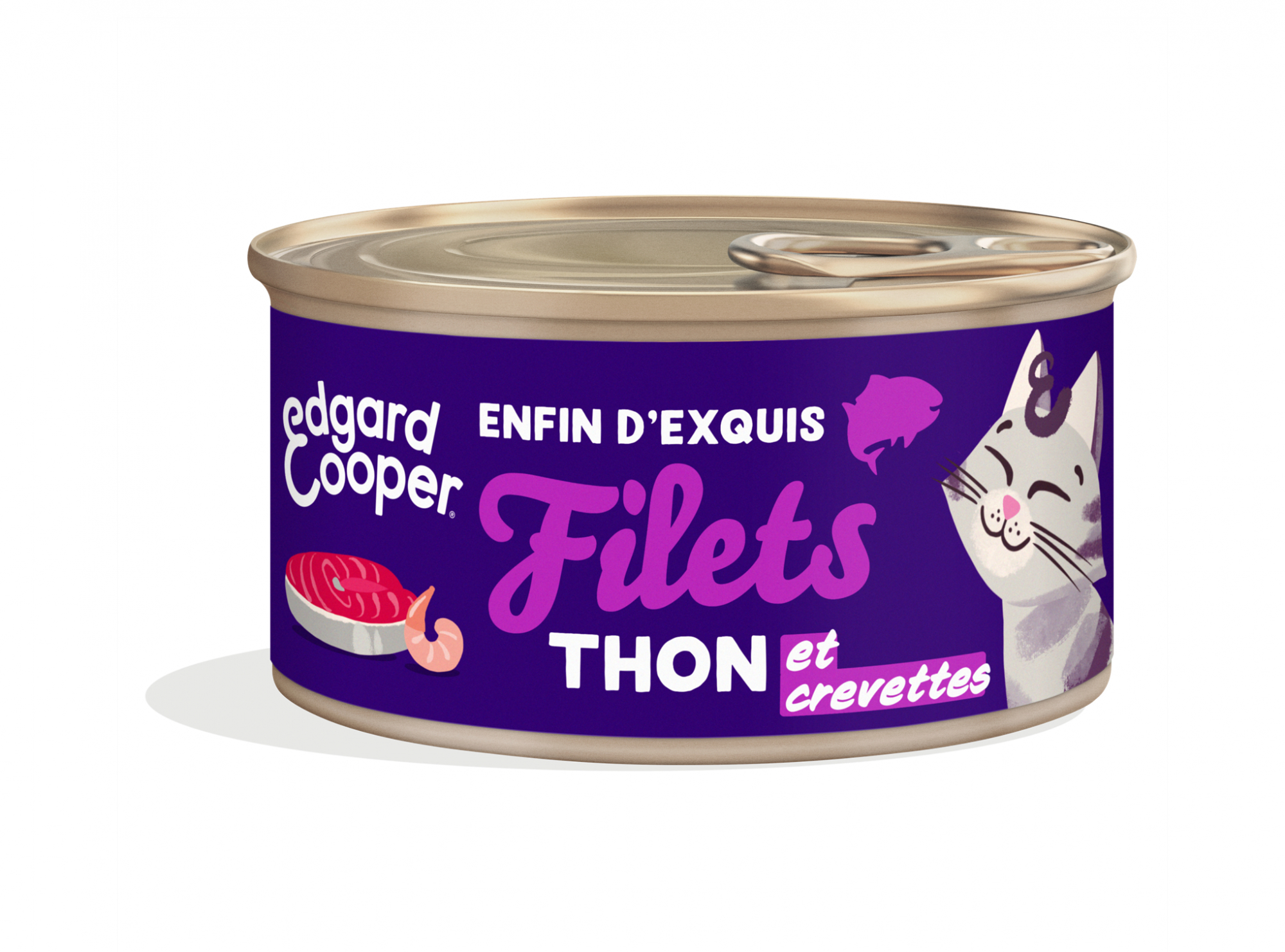Edgard & Cooper Filets Thon et Crevettes frais Sans Céréales pour Chat