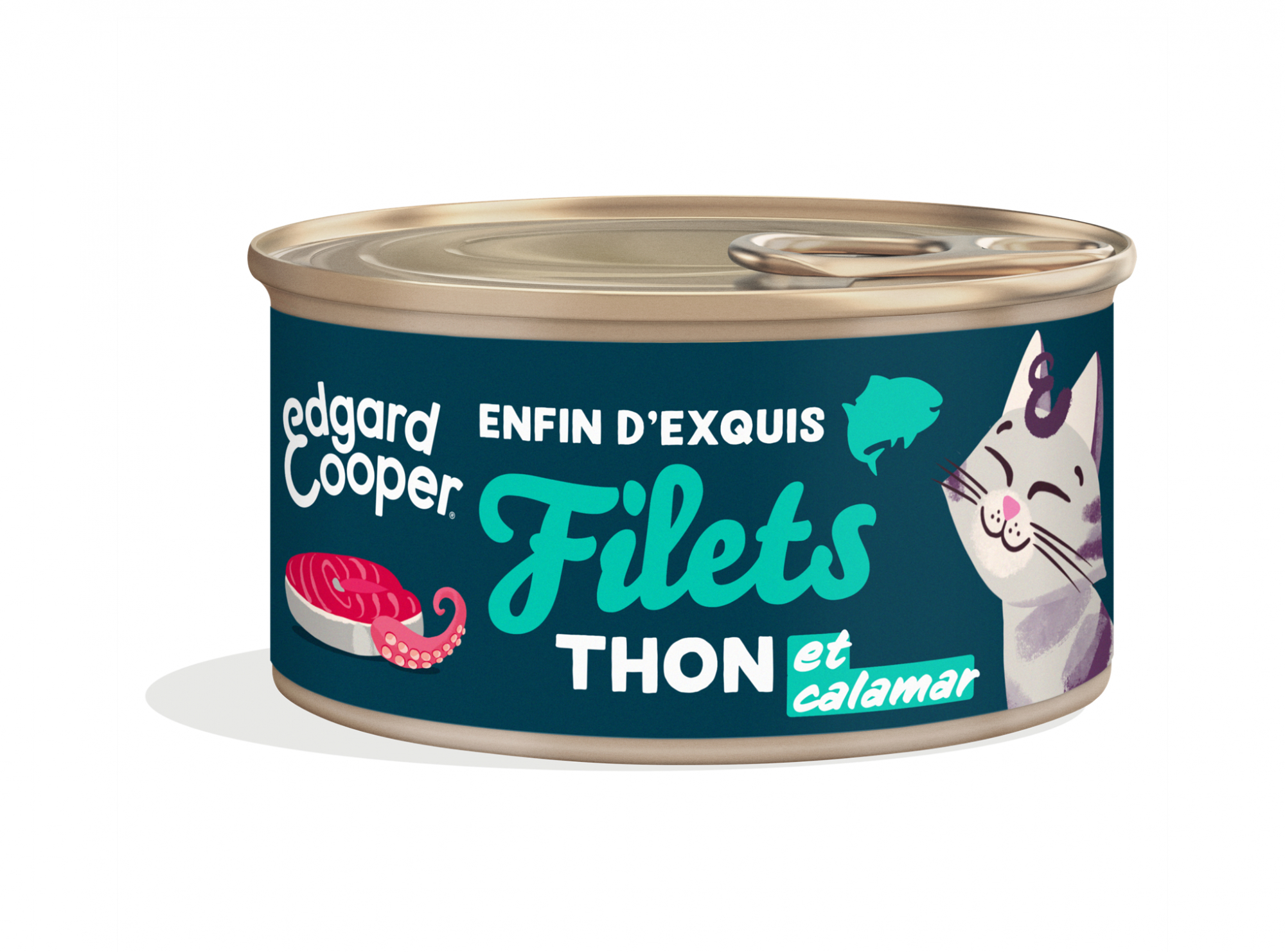 Edgard & Cooper Filets Thon et Calamar frais Sans Céréales pour Chat