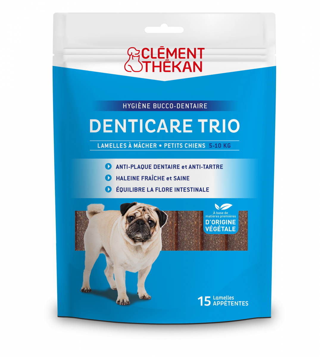 Clément Thékan Denticare Trio Tiras de mastigar para cão