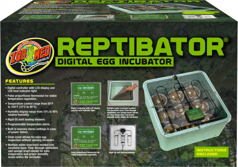 Incubadora digital con control digital para huevos de reptiles
