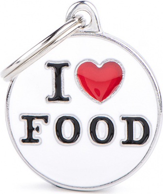 Médaille à graver Charms "I Love food "