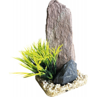 Piton rocheux avec herbes pour aquarium