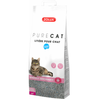 Litière minérale chat PURECAT absorbante parfumée - 20 L