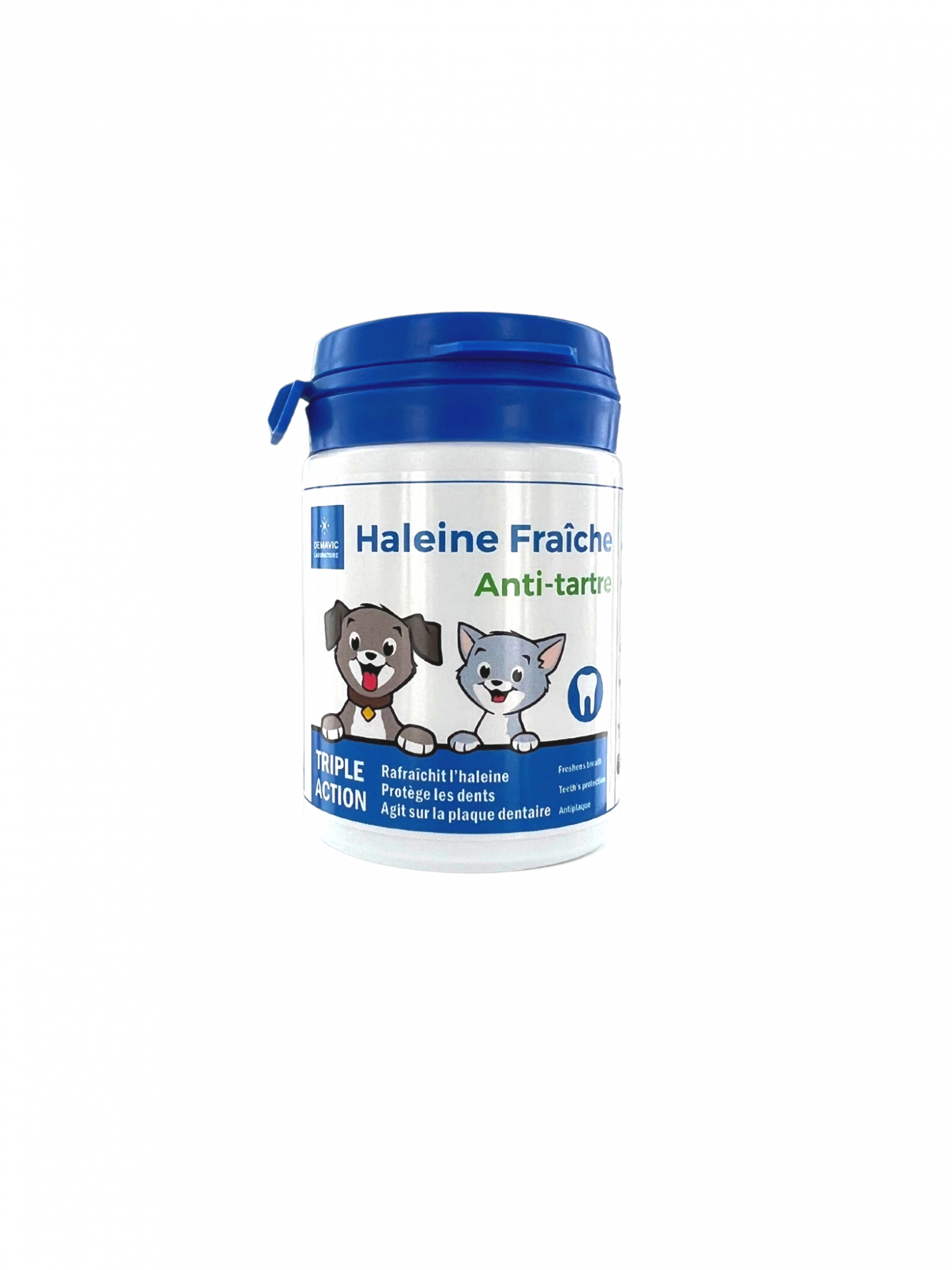 Demavic Fresh Breath Anti-Zahnstein-Pulver für Hunde und Katzen