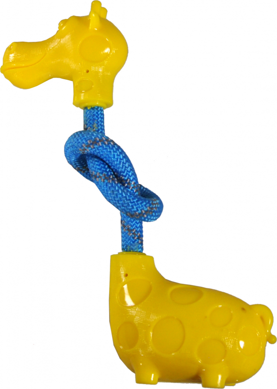 Brinquedo para cão TPR girafa de pescoço longo