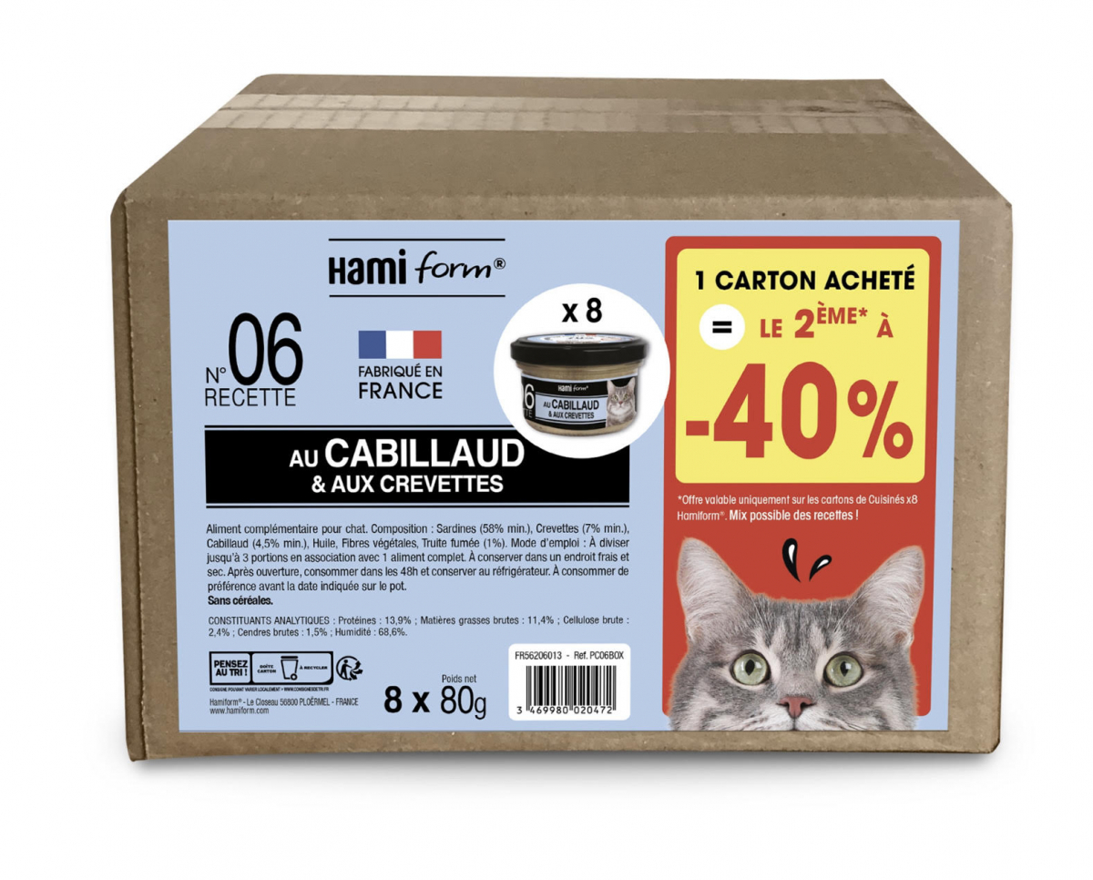 HAMIFORM Les Cuisinés voor volwassen katten 8x80g + 2e pack aan -40%