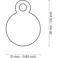 Médaille à graver Basic cercle alu noir
