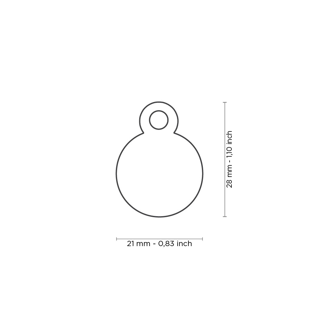 Médaille Basic cercle alu gris