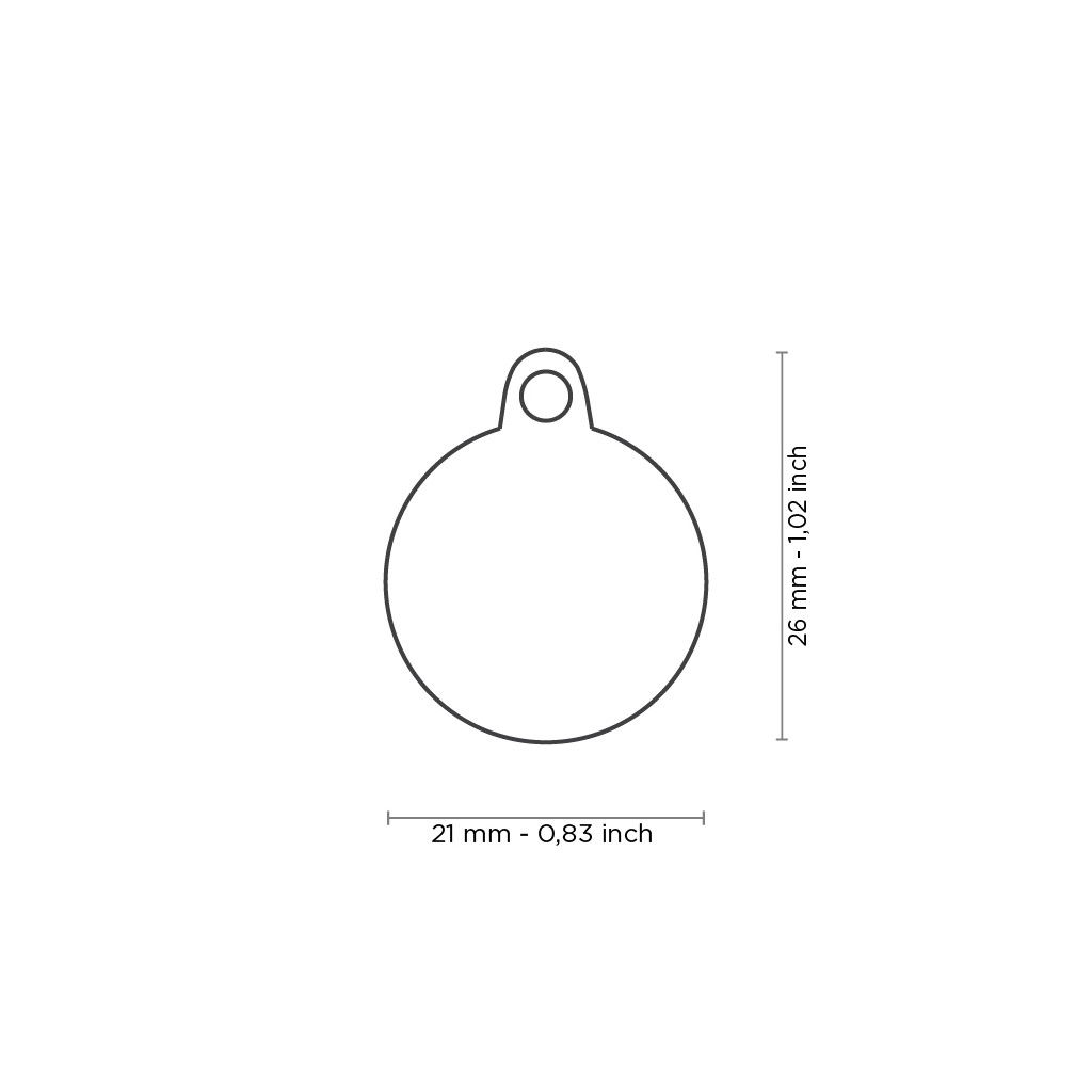 Médaille à graver Glam petit cercle noir avec patte et Cristaux Swarovski
