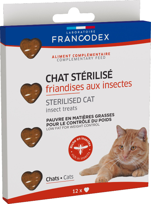 Francodex Insektenprotein Leckerlis für Katzen