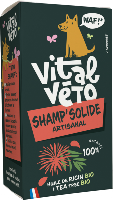 Vitalvéto shampoing Shamp' solide artisanal pour chien