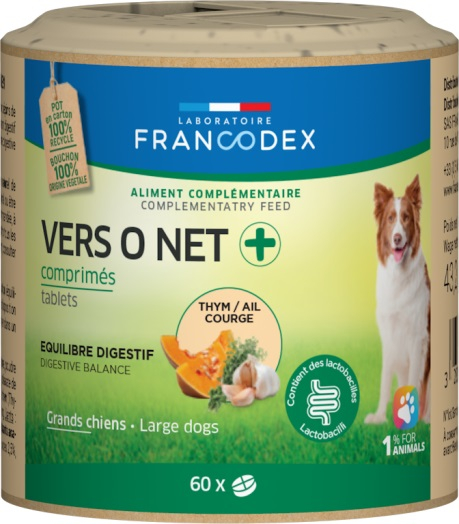 Francodex Vers O Net + comprimidos para cachorro 