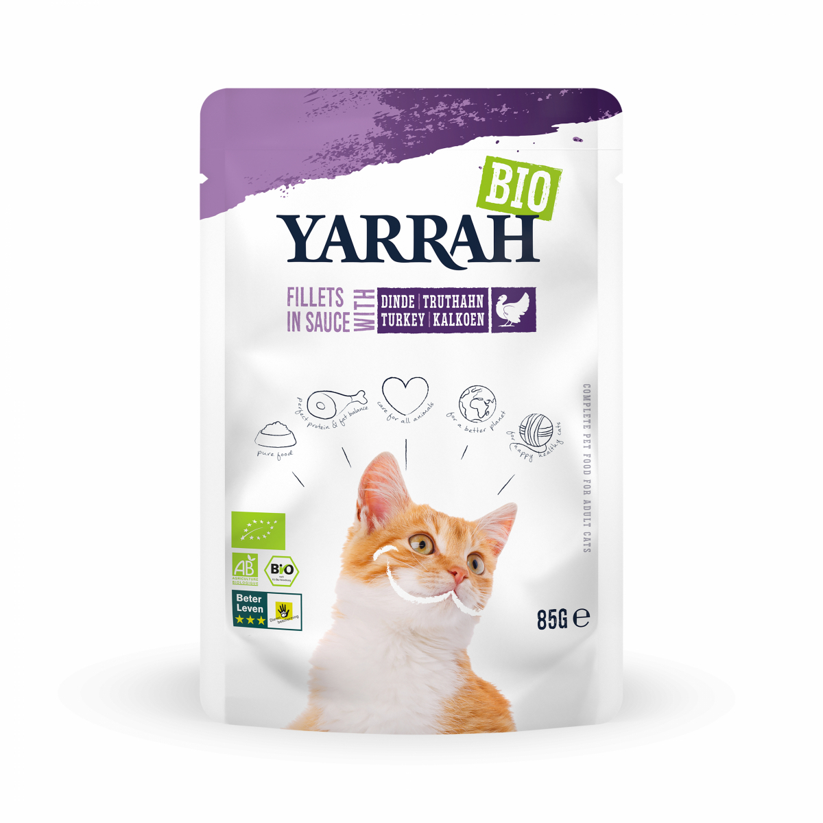 Multipack YARRAH Bio Mix Filets in Sauce für Katzen – 8 x 85 g