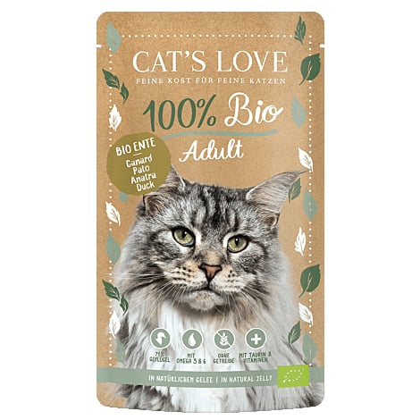 CAT'S LOVE 100% Bio Adult Comida húmeda para gatos - 3 recetas