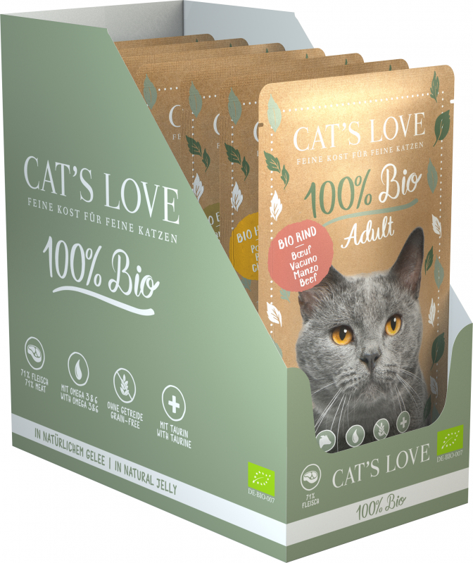 CAT'S LOVE BIO Multipack comida húmeda para gatos adultos