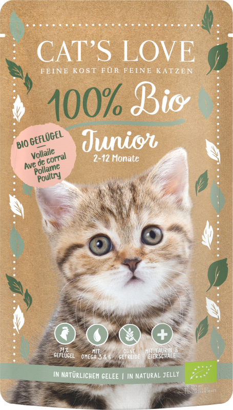 CAT'S LOVE Junior BIO Geflügel für Kätzchen