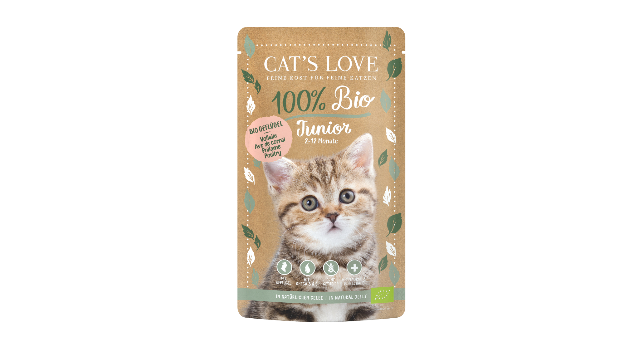 CAT'S LOVE 100% Junior BIO Aves de corral para gatitos