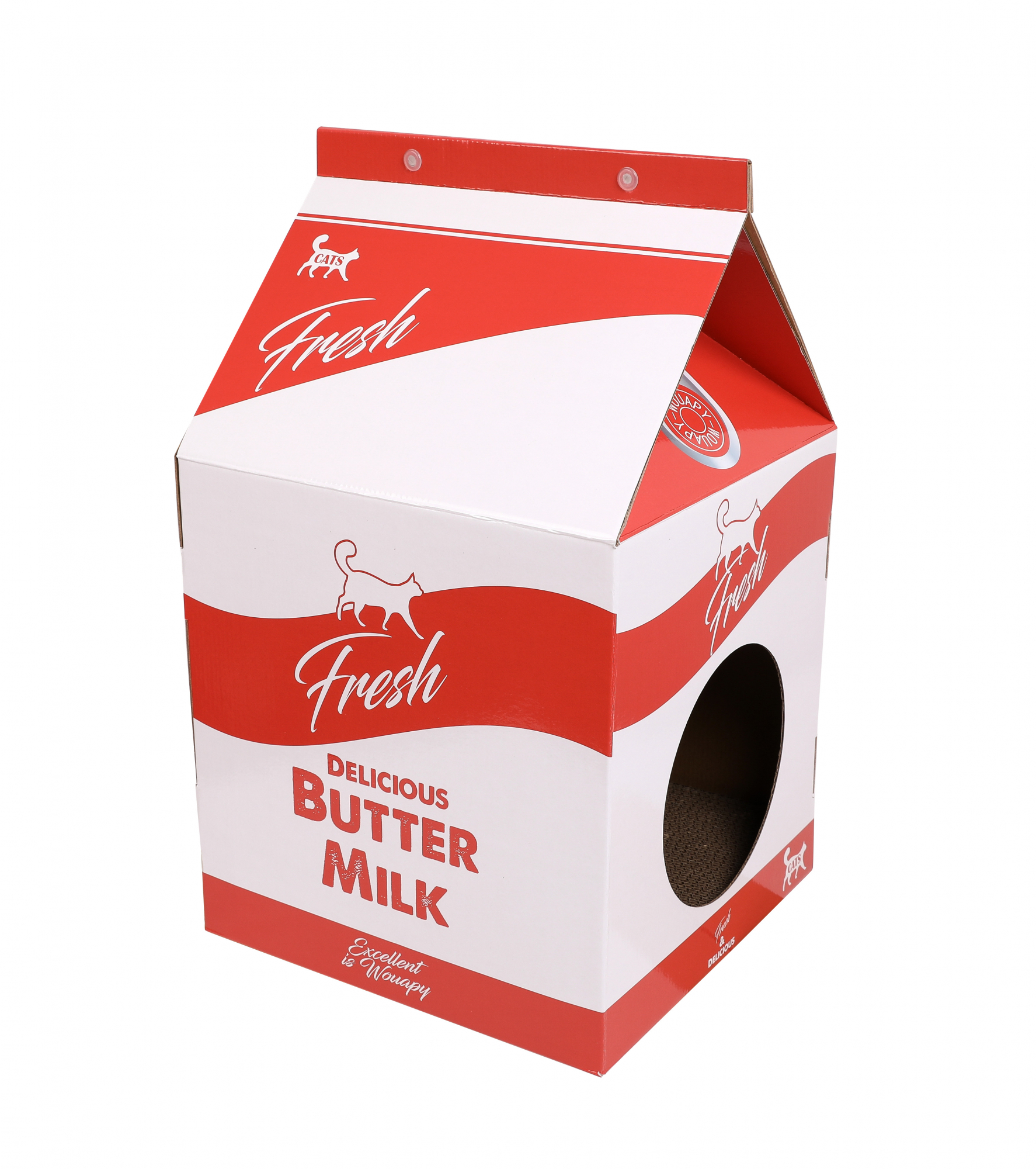 Scatola tiragraffi Milk & Tomato Box per gatti