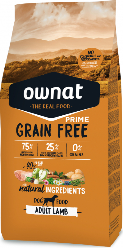 OWNAT Prime Grain Free de cordeiro para cão adulto