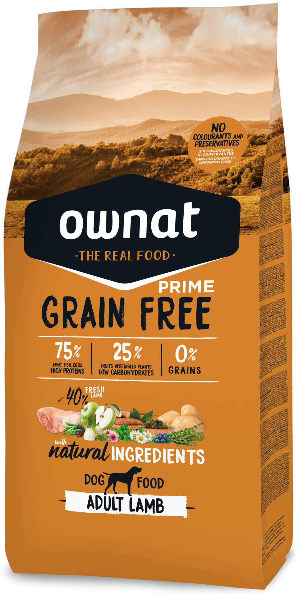 OWNAT Prime Grain Free mit Lammfleisch für erwachsene Hunde