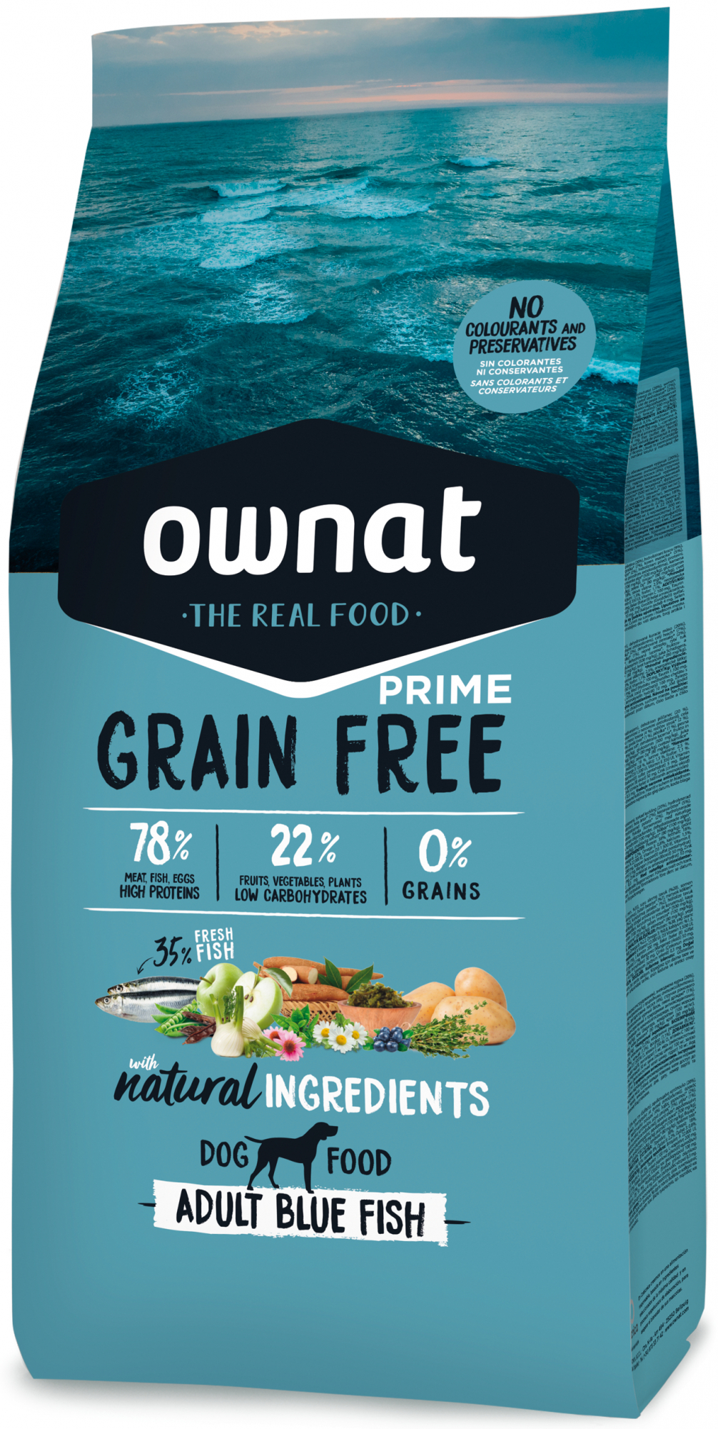 OWNAT Prime Grain Free Blue Fish de peixe para cão adulto
