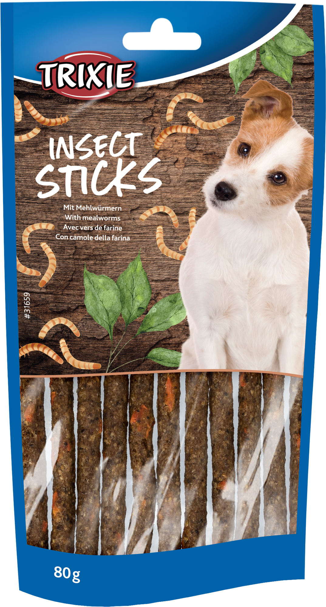 Insect Sticks con gusanos de la harina para perros