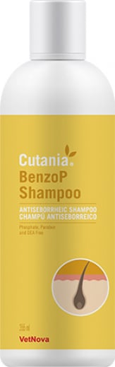 Cutania benzoP Shampooing dermatologique au peroxyde de benzoyle pour chien et chat