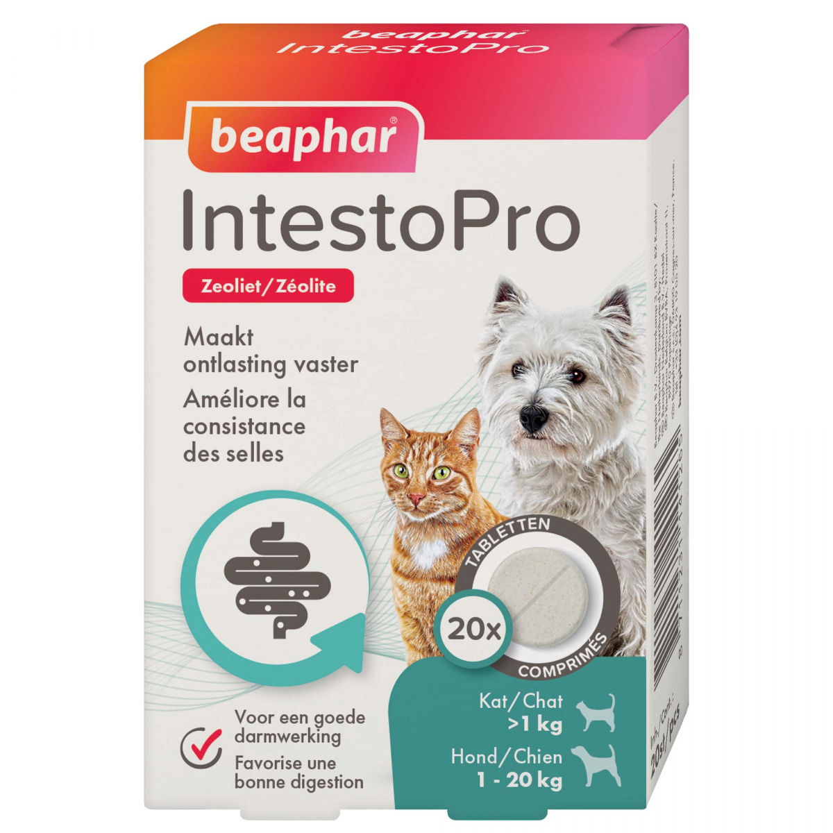 IntestoPro, comprimés pour améliorer la consistance des selles pour chat et chien