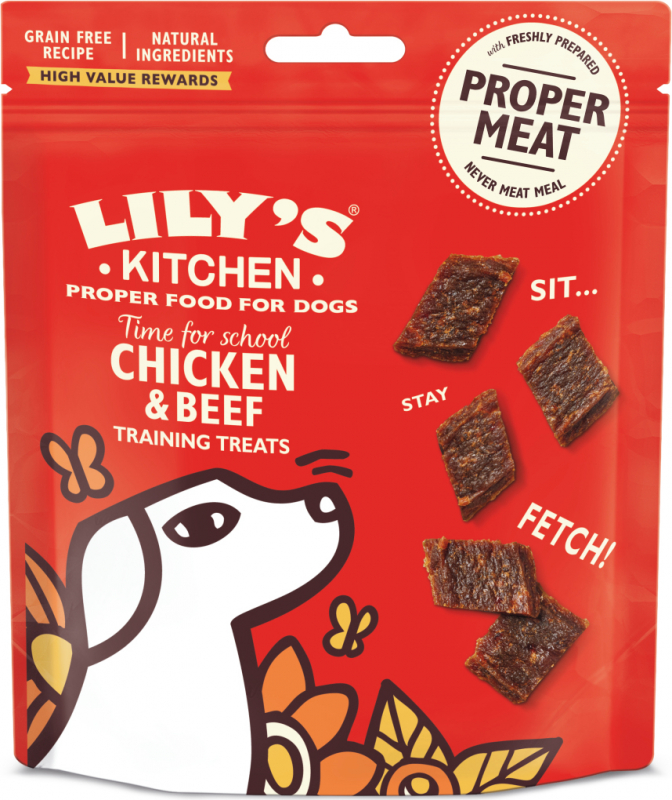 LILY'S KITCHEN Friandises de dressage au bœuf et au poulet pour chiens adultes 