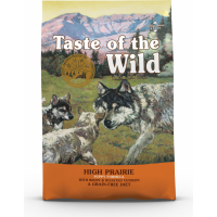 Croquetes sem cereais para cachorros TASTE OF THE WILD PUPPY High Prairie ao Bisonte & Veado
