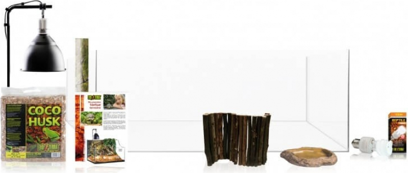 Kit completo Terrario Natural para tortugas terrestres 60 x 35 x 23 cm