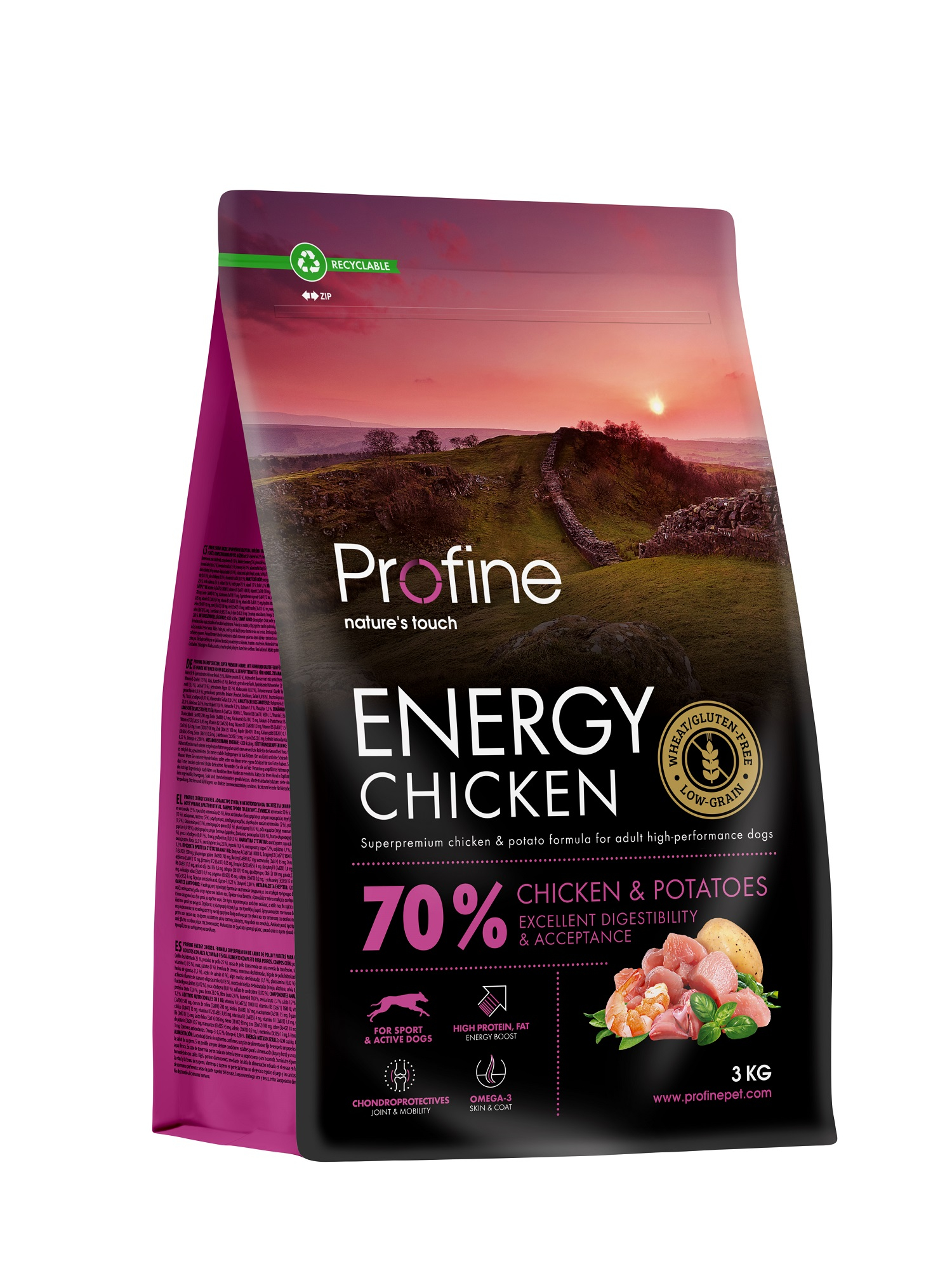 Profine Energy Huhn & Kartoffeln für aktive Hunde