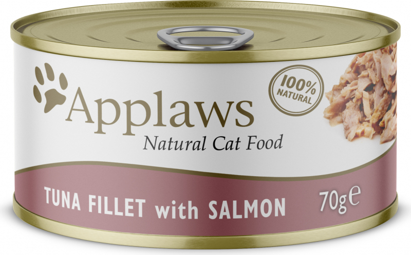 APPLAWS Thunfischfilet und Lachs in Brühe für erwachsene Katzen